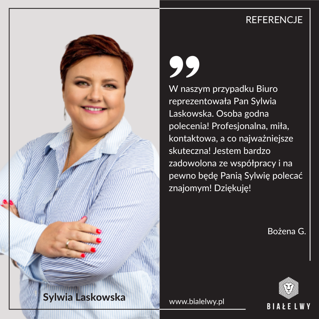 Sylwia Laskowska opinia opinion reference referencja Białe Lwy nieruchomości real estate najlepsze biuro biura nieruchomości w Warszawie Warszawa warsaw