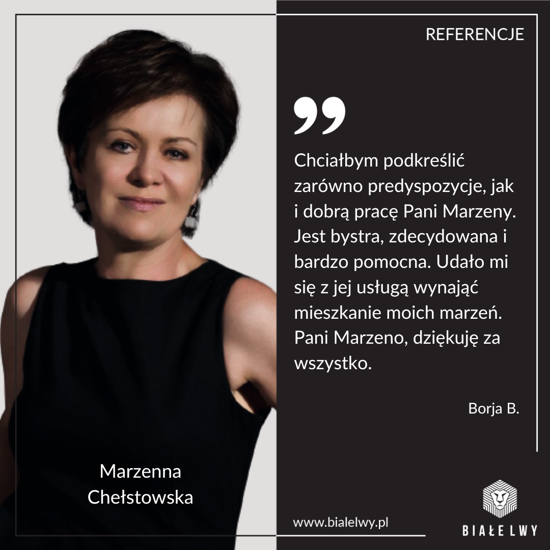 Referencja Marzenna Chełstowska - nieruchomości